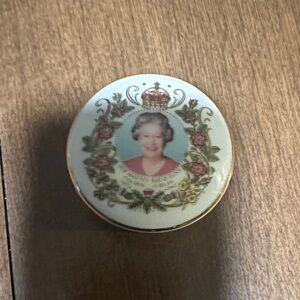 Vintage Decorative Trinket Box with Portrait
